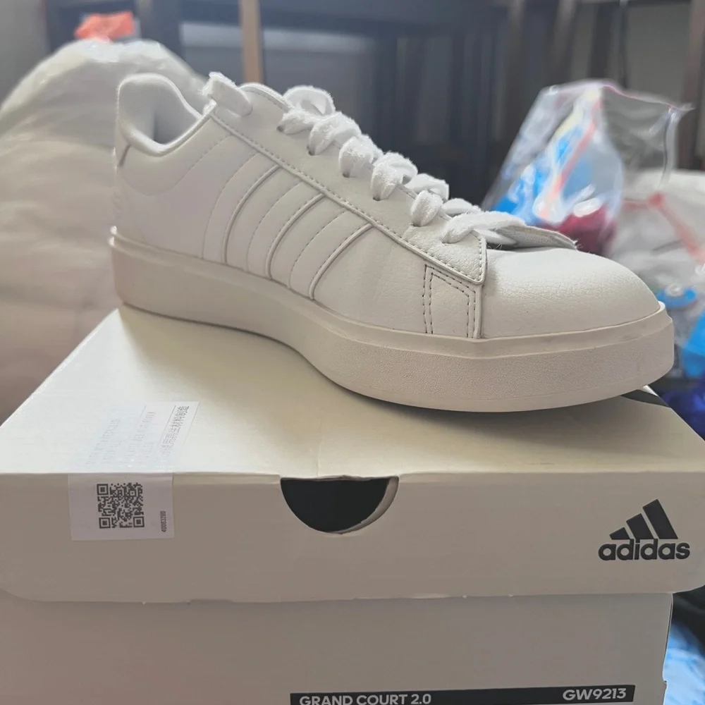 Adidas Women's White Sneakers - Picture 3 of 5